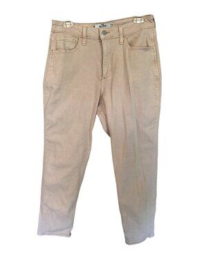 Hollister Curvy High-Rise Mom Jeans Cream White Relaxed 29 Waist 27 Length 9R